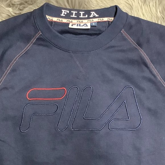Fila | Men's Sweater | Navy and Red | Small - Picture 3 of 4